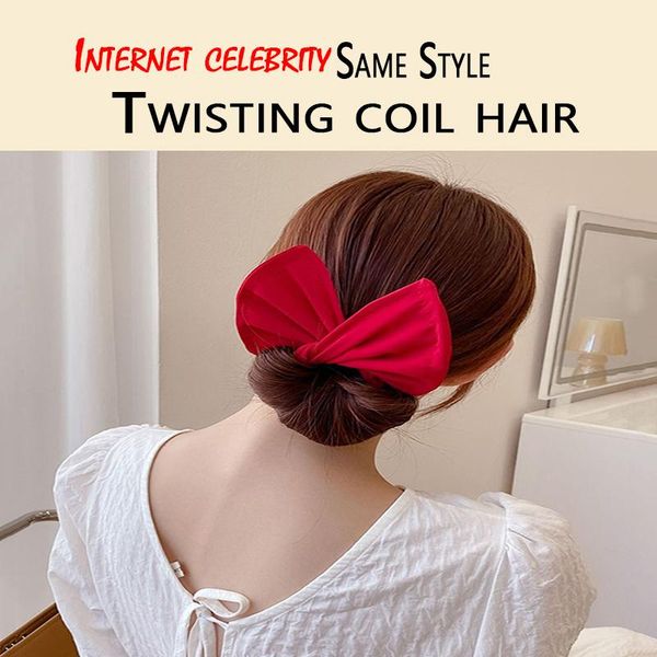 

hair accessories 2021 spring deft bun leopard print hairpin flower stripe spotted back rotating headband