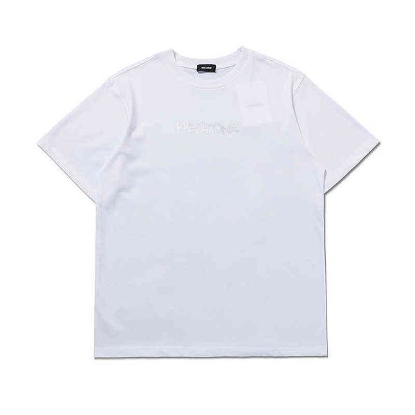 

2021 we11done high street hip hop summer street fashion pure cotton round neck short sleeve casual g1207, White;black