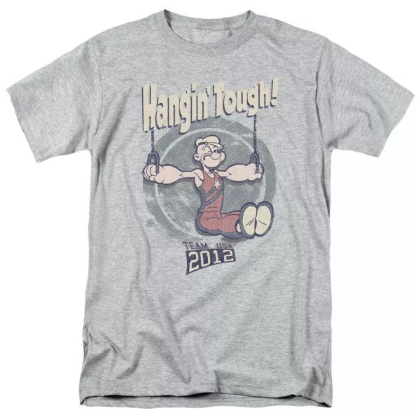 

popeye hangin tough t-shirt sizes s-3x new, White;black