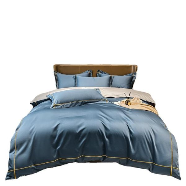 

bedding sets 60s embroidered egyptian cotton silky set satin luxury quilt cover soft duvet flat/fitted bed sheet pillowcases