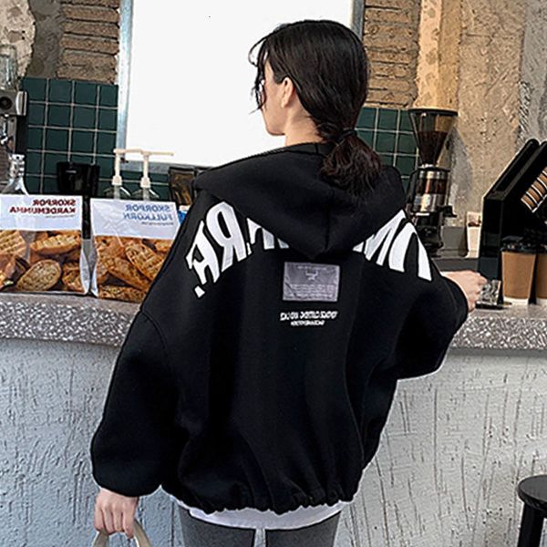 

women's suits & blazers autumn and thin winter thick velvet bat gloves plus size female wool coat loose korean style all-match clothes, White;black