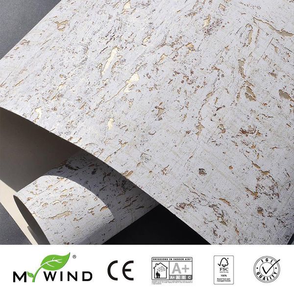 

wallpapers mywind 0.91*5.5m/roll white beige lllusion blue brown luxury natural material 3d design home decor wall paper cork wallpaper