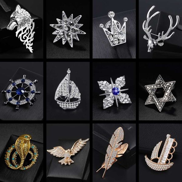 

men's necktie suit overcoat brooch women's accessories japanese and korean version trend british, Gray