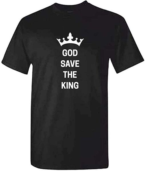 

men's t-shirts god save the king herren men t-shirt print cotton breathable short-sleeved fashion top, White;black