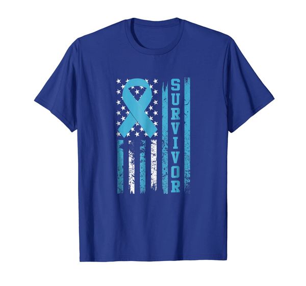 

Prostate Cancer Survivor T-Shirt - Bold Blue Ribbon Shirt, Mainly pictures