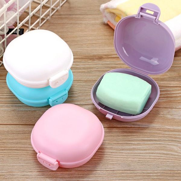 

household 1pc home convenient soap box shower travel hiking holder container jabonera dish dishes