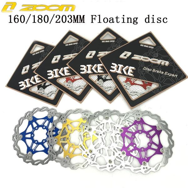 

bike brakes zoom mountain floating disc 160/180 / 203mm 6 bolt bicycle aluminum rotor brake accessories
