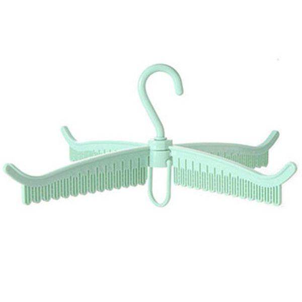 

laundry bags 360 degree rotation plastic racks hangers clothes underwear socks 52 clips drying rack home tools supplies green