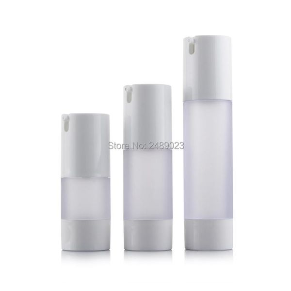 

15ml 30ml 50ml airless bottle frosted vacuum pump lotion refillable bottles used for cosmetic container 10pcs/lot storage & jars