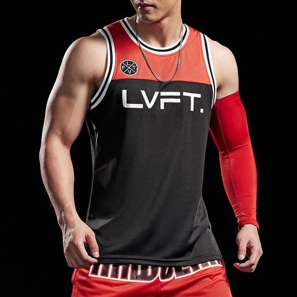 

brand gym men running vest workout sleeveless shirt tank bodybuilding fitness mens sportwear, White;black