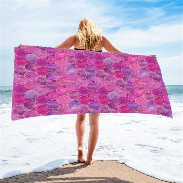 Asciugamano da spiaggia a sirena indossabile teli da bagno intercambiabili al mare prendi un fazzoletto da vacanza gonna in fibra superfine sandbeach gyqqq523