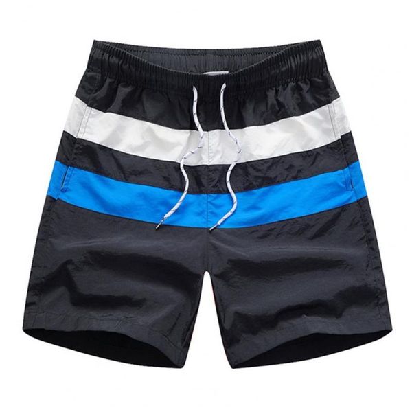 

men's shorts swim men sports short pants fashion beach striped breathable polyester surf cycling, White;black
