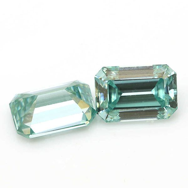 Pietra preziosa sciolta Diamante Moissanite sciolto verde chiaro da 1CT per gioielleria raffinata H1015