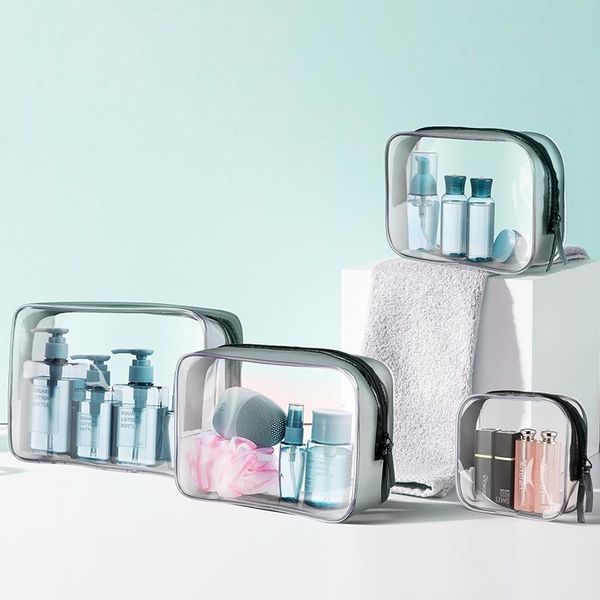 

lovevook women cosmetic bag waterproof pvc makeup set 4 pcs for ladies neceser storage bags travel toiletries organizer & cases