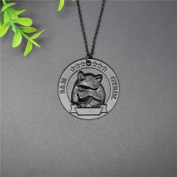 

pendant necklaces vintage sam oyedl medal necklace retro style metal samoyed women jewellery dog, Silver