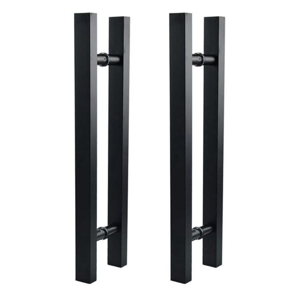 

handles & pulls 4pcs matte black stainless steel glass / wooden door handle