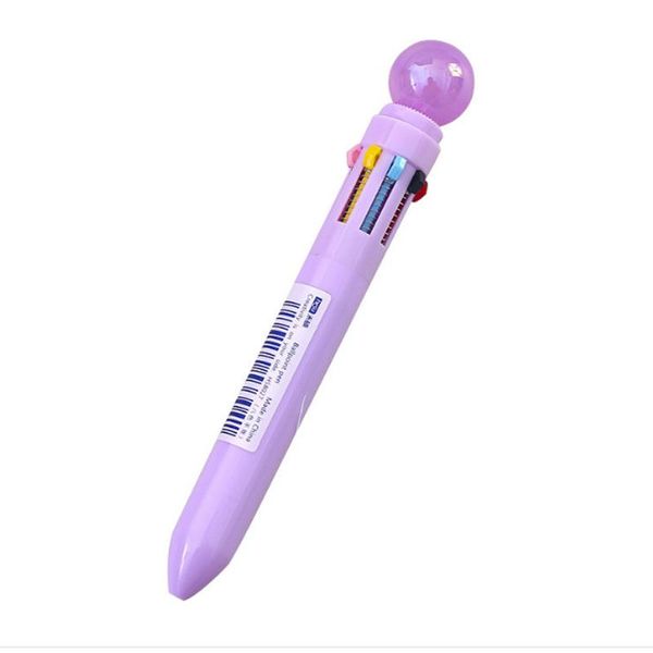

creative cartoon cute multicolor pen 8 color multifunctional ballpoint hand account stationery wholesale gift papela pens, Blue;orange