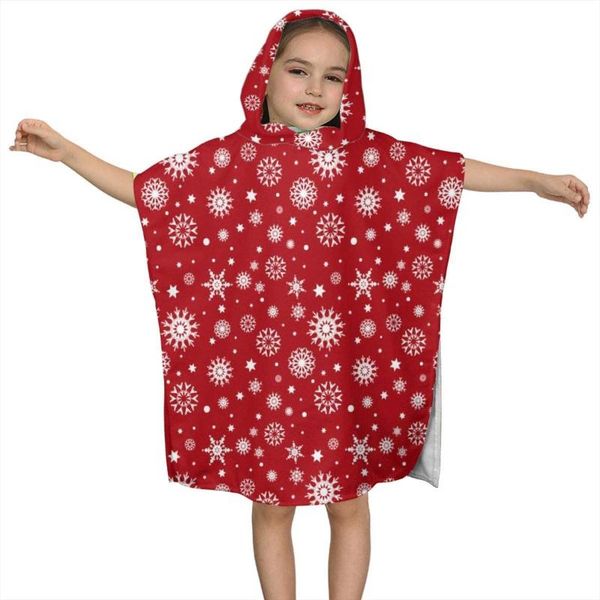 

towel red deer snow kids hooded bath for children
