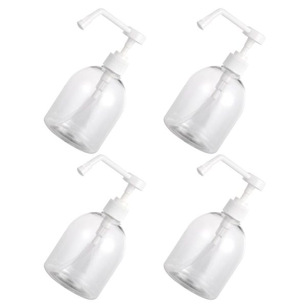 

storage bottles & jars 4pcs empty hand sanitizer refillable plastic container transparent gel bottle for home office