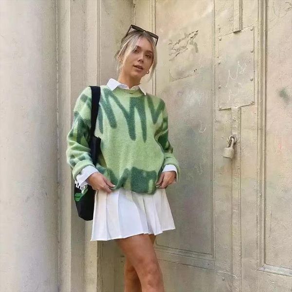 

vintage women y2k tie womens sweater dye fashion ladies stylish loose knitwear streetwear female oversize soft girls chic, White;black