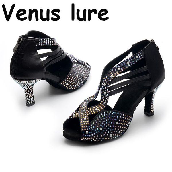 

dress shoes wholesale women's black latin dance style unique design salsa damond sandals