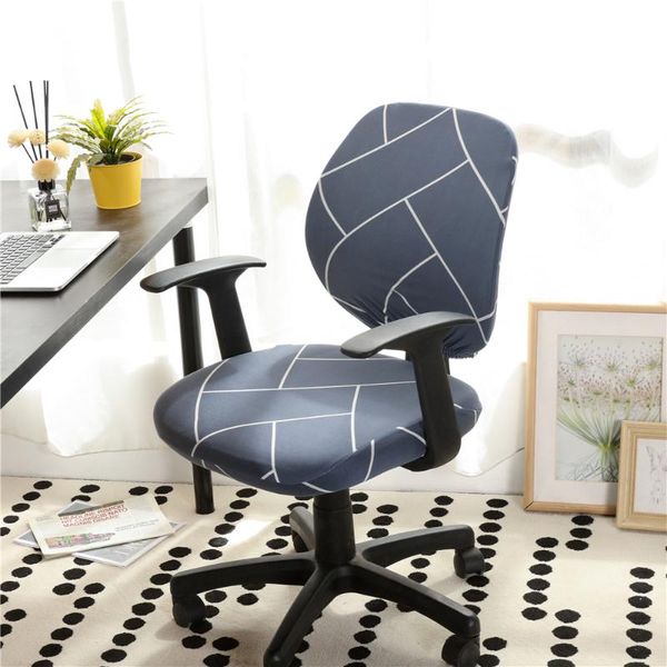

chair covers printed computer cover spandex office 2 pieces set for back and base