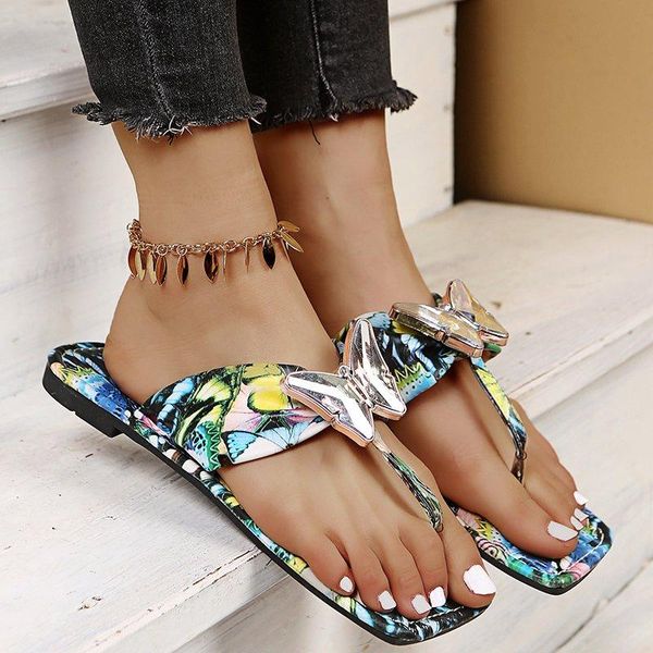 

slippers bandana slides for women 2021 cow bow tie dye sandals summer graffiti flast footwear flat wholesale drop, Black