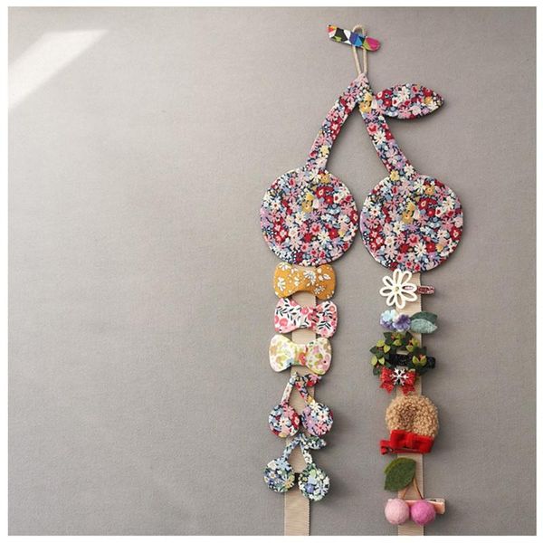 

decorative objects & figurines ins cartoon strawberry/ baby hair clips holder nordic kids girls hairpin storage belt organizer strip w