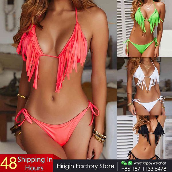 

tassel hirigin bikini women's swimsuit bandage liner brazilian thong