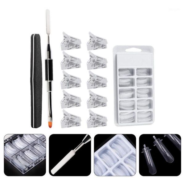 

set nail art molds tools double-headed scratch pen sand strip (white)1