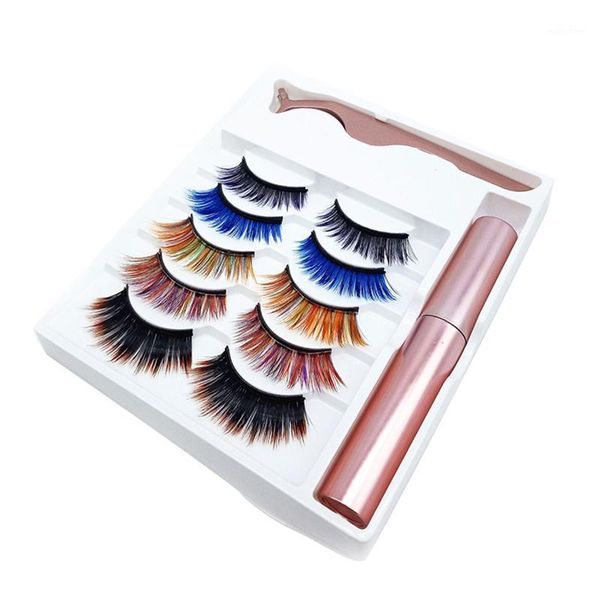 

magnetic eyelashes with eyeliner kit, 5 pairs false and tweezers1