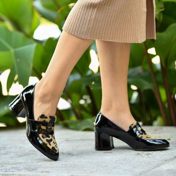 

dress shoes brand brenda, leopard color 5cm heel-height, quality women 's shoes, Black
