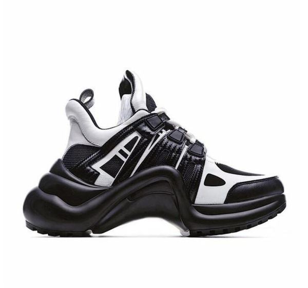 

luxury brand archlight sneaker luxurys designers womens shoes trainers height increasing mens dad show designer casual shoe size 35-45, Black