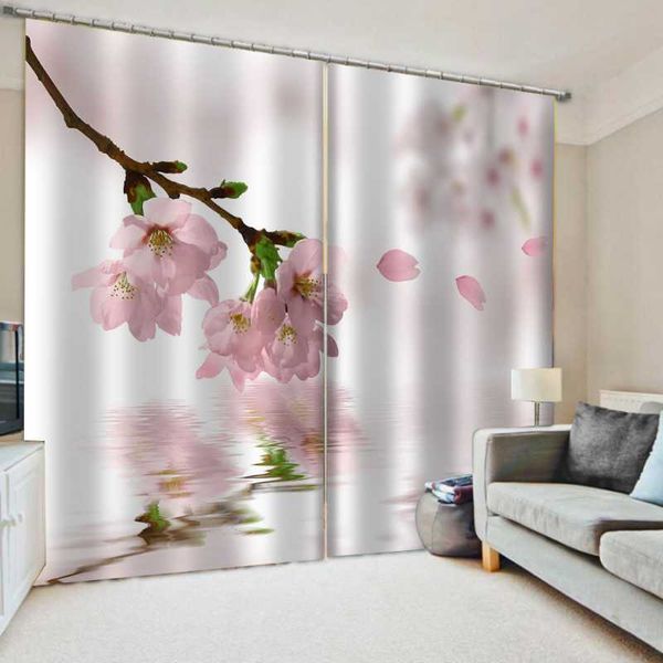 

curtain & drapes 3d printing living room bedroom home decor pink flower girls