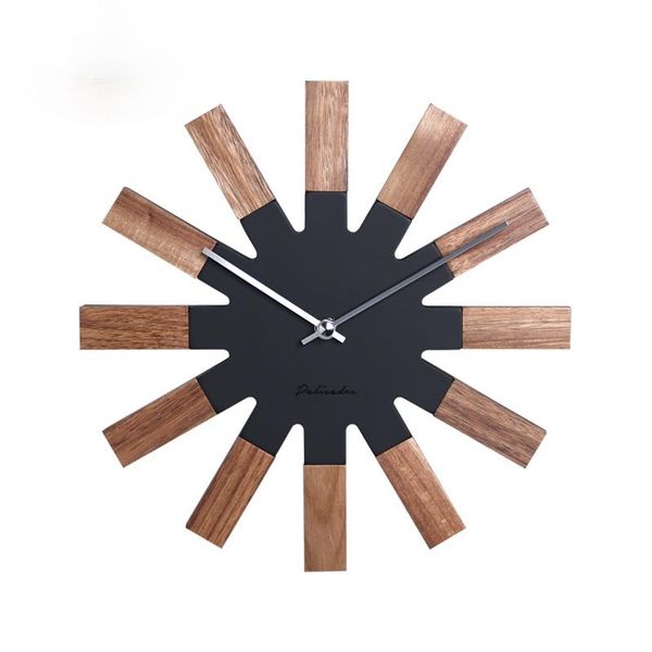 

wood living room wall clock quarz art creative modern bedroom silent klokken wandklokken home decoration 22 clocks