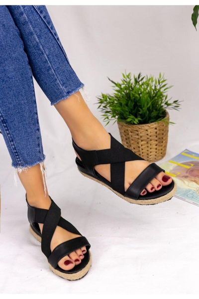 

18yguz270-2g gray women casual orthopedic sandals, Black