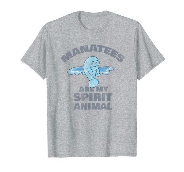 

manatee spirit animal funny sea cow t-shirt, White;black