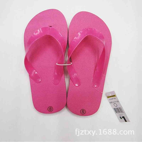 

1 dollar store selling children's flip flops, Black;red