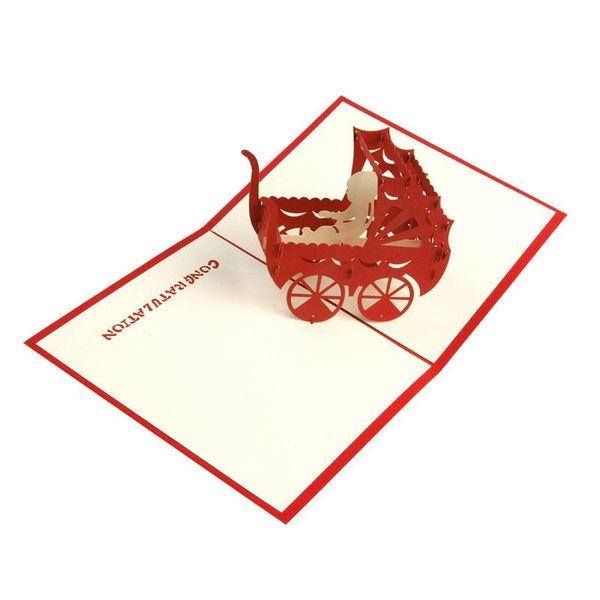 

greeting cards 2021 up 3d card baby carriage birthday christmas custom gift mar23_30