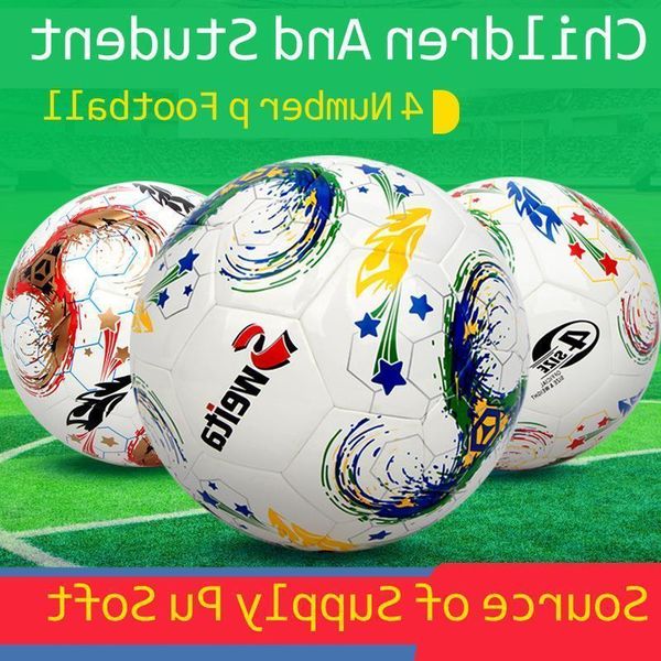 

no. 4 and 5 pu children's football student competition training black white small