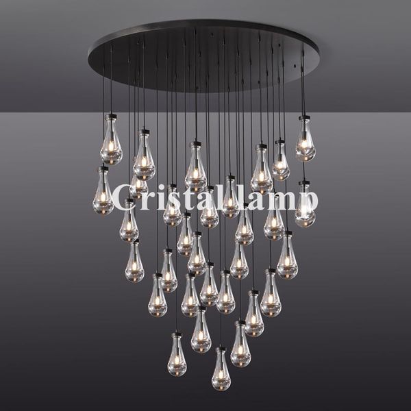 

chandeliers raindrop round modern chandelier for dining room mattblack 60''