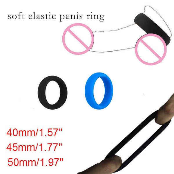 NXY Cockrings Soft Elastic Silicone Ring Penis Enhance Erection Eiaculation Delay Sex Toys for Men and Ball Donuts 0215