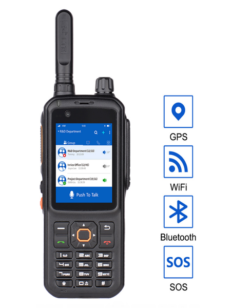 

inrico t320 walkie talkie professional zello 4g network radio gps touch screen long range 100 km for subway