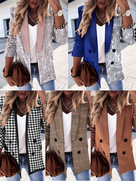 

women's suits & blazers fashion long sleeve coat, White;black