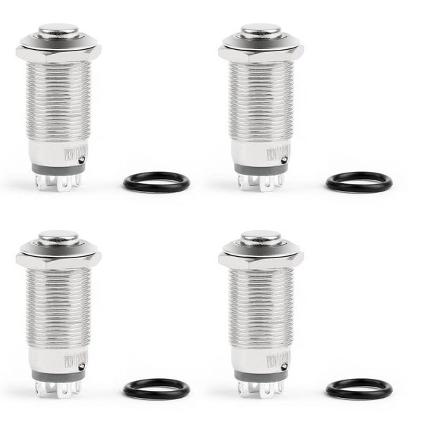 

smart home control artudatech 4pcs 4 pin 12mm 3v blue red green led light metal push button latching switch high round