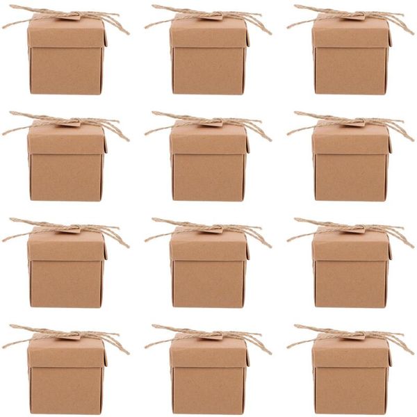 

gift wrap 50 sets kraft paper boxes wrapping with ropes and hanging tags