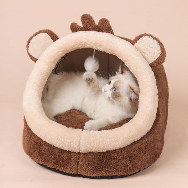 

cat beds & furniture pet bed indoor tent soft cushion warm kitty house for small cats dogs nest cave cute sleeping mats product