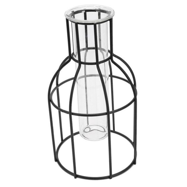 

vases nordic style 3d glass iron art geometric vase with cuvette tableplant bonsai flower wedding home decoration accessories geom