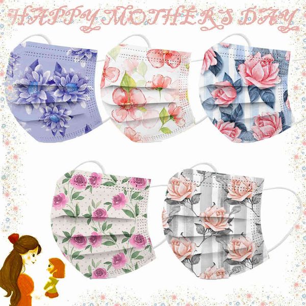 

custom logo mother's new disposable three-layer meltblown mask mother's day