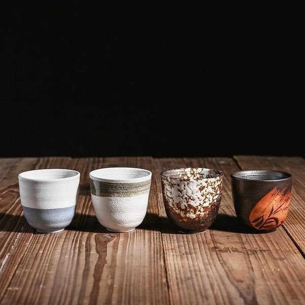 

mugs japanese style 150ml coffee mug coarse ceramic hand painted tea cup small teacup originality soup water wine cups